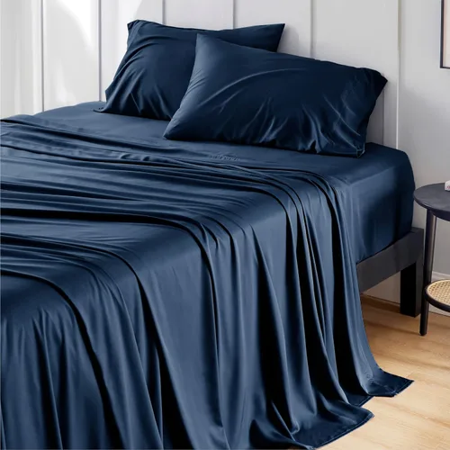 Vista 35 de Bedsure PureWoven 100% rayón derivado de bambú, sábanas de cama individual, 3 piezas