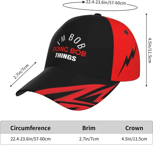 Vista 5 de I'm Bob Doing Bob Things - Gorras de béisbol para hombre, diseño de mezclilla lavada, gorra ajustable