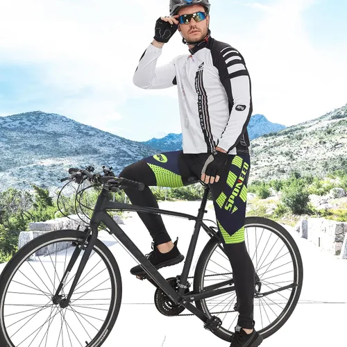 Vista 8 de sponeed - Mallas de ciclismo para hombre, acolchadas, 4D, para ciclismo de carretera