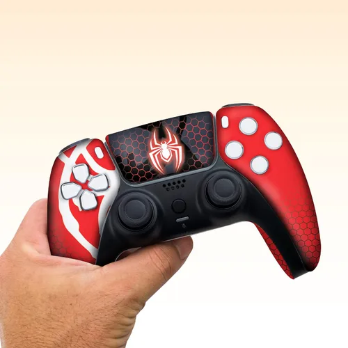 Vista 5 de Spiider-Man Morales Custom PS-5 Controller Wireless compatible with Play-Station 5 Console by BCB Controllers Proudly Customized in USA with