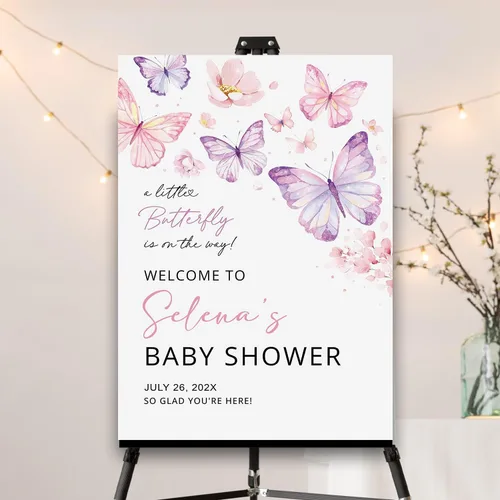 Vista 27 de Letrero personalizado de flores silvestres para baby shower, letrero de bienvenida para baby shower, decoración de fiesta de plástico con estacas