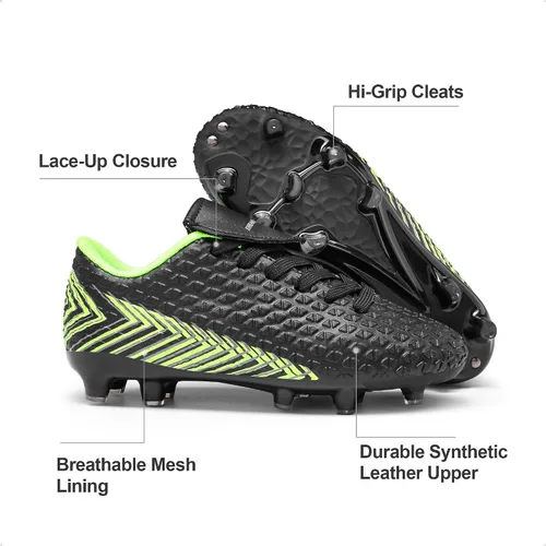 Vista 5 de DREAM PAIRS Zapatos de fútbol para niños y niñas al aire libre para niños pequeños y grandes