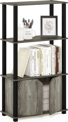 Vista 91 de Furinno Turn-N-Tube Organizador de encimera de cocina, estante organizador de encimera de esquina de 2 niveles, estante esquinero, para cocina