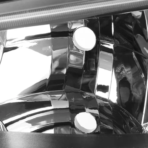 Vista 4 de AKKON - Para 2003-2006 Chevy Silverado Avalanche, faros delanteros negros con bisel, lámparas de defensa para conductor+pasajero, par de luces