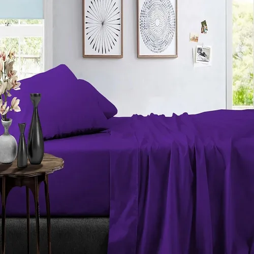 Vista 2 de Luxurious 600 Thread Count Full Size 8 Piece Bed in a Bag (with 500GSM Comforter, 26" Deep Pocket Sheet Set and Bedskirt) 100% Egyptian Cotton