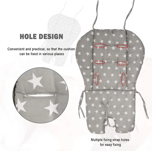 Vista 6 de Cojín para silla alta, cojín para silla alta, cojín de asiento de silla alta de bebé, almohadilla de protección para silla de comedor de bebé