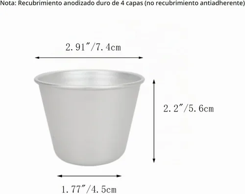 Vista 2 de Paquete de 6 moldes pequeños para popover, molde para pudín de Yorkshire, moldes para hornear profundos de aluminio, molde individual para mini