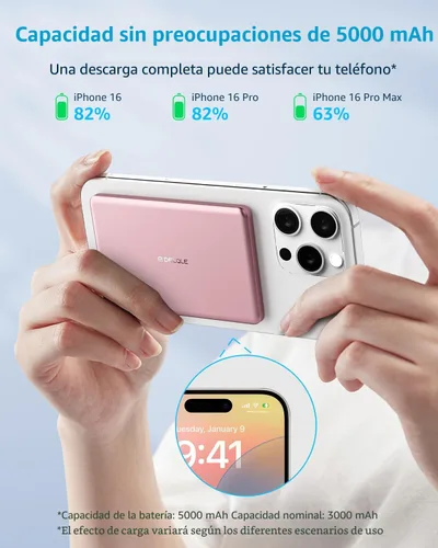 Vista 3 de Banco de energía "Air" para MagSafe 5000mAh Ultra Slim cargador