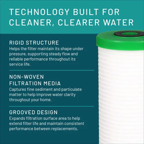 Vista 4 de 3M Aqua-Pure AP811 Filtro de agua de repuesto para toda la casa, cartucho de inserción para la serie AP800, de gran capacidad, para uso con sistemas