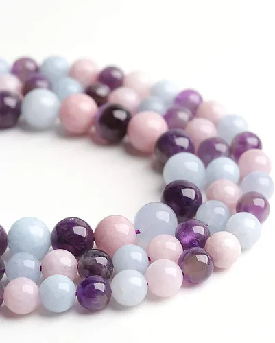 Vista 8 de 7 cuentas de piedra preciosa de chakra de 8 mm pulidas y redondas, 49 piezas, piedras naturales suaves para chakra, cristales curativos y piedras 7