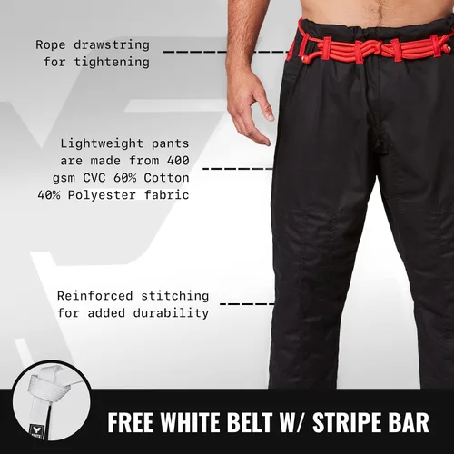 Vista 4 de Elite Sports Kimono para hombres aprobado por la IBJJF (Federación Internacional de Jiu Jitsu Brasileño) de tela pre-encogida para Jiu Jitsu