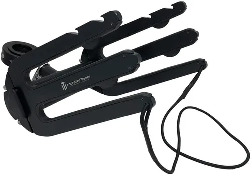 Vista 3 de Monster Tower Estante para wakeboard – liberación rápida, ajuste universal para torres de wakeboard, rotación de 360 grados, parachoques de goma