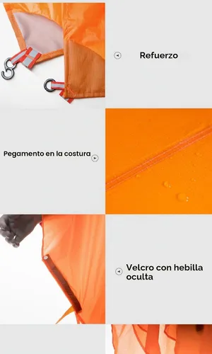 Vista 8 de 3F UL GEAR Poncho de senderismo ligero, mochila impermeable poncho impermeable para senderismo al aire libre, camping, senderismo