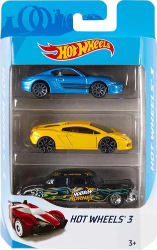 Vista 3 de Hot Wheels Paquete de 3 autos, paquete múltiple de 3 vehículos Hot Wheels para niños de 3 años en adelante, colección de autos deportivos de juguete