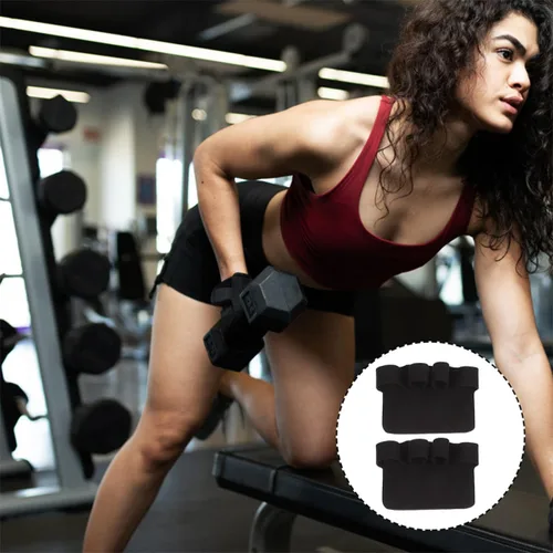 Vista 9 de Luxshiny Non-Slip Weightlifting Gloves with Palm Pads for Men and Women Breathable Pull Up Grips for Gym Training Wear-Resistant Fitness Hand