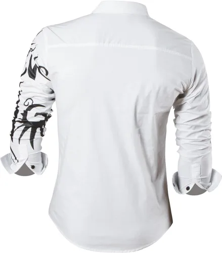 Vista 108 de JZS041, camisa de vestir de manga larga para hombre