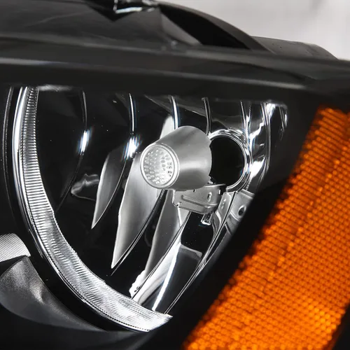 Vista 5 de Conjunto de faros delanteros compatible con Volkswagen Jetta MK6 11-18, modelo halógeno, carcasa negra, esquina ámbar
