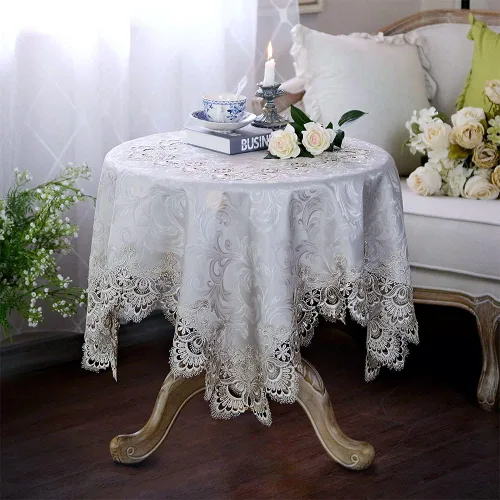 Vista 12 de ARTABLE Mantel pequeño de encaje de macramé de otoño y Navidad, para Acción de Gracias, al aire libre, granja, rústico, cocina, fiesta, cumpleaños