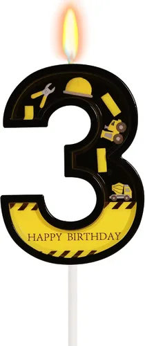 Vista 7 de Vela de cumpleaños número 1 de coches de carreras, decoraciones