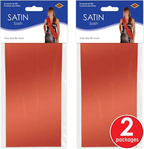 Vista 6 de Beistle Cinta de satén rojo, talla única