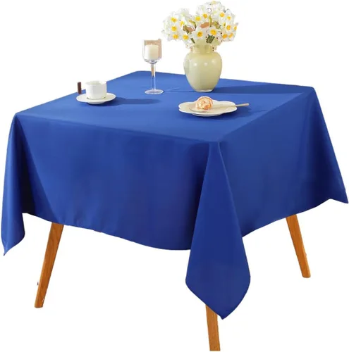 Vista 26 de Paquete de 2 Manteles Redondos de 120 Pulgadas de Carbón, Mantel de Poliéster Lavable para Uso en el Hogar, Fiestas, Bodas o Restaurantes. Gris