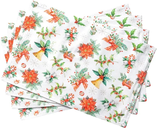 Vista 57 de Maison d' Hermine Juego de 2 manteles individuales de tela 100% algodón lavables, manteles de mesa reutilizables para decoración de cocina