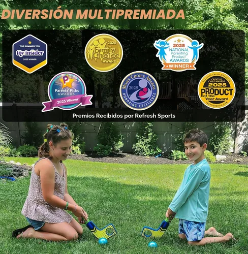 Vista 7 de Divertido juego de mini palos de hockey – Juega en la piscina y la playa o en casa – Para niños y adultos de todas las edades – Usa las paletas