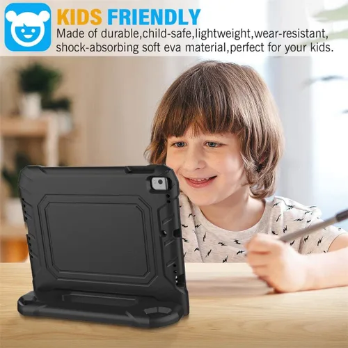 Vista 3 de SUPLIK Funda para niños para iPad de 5ª/6ª generación (9.7 pulgadas, 2017/2018), iPad Air 1 y Air 2 y Pro 9.7 Funda con protector de pantalla, funda