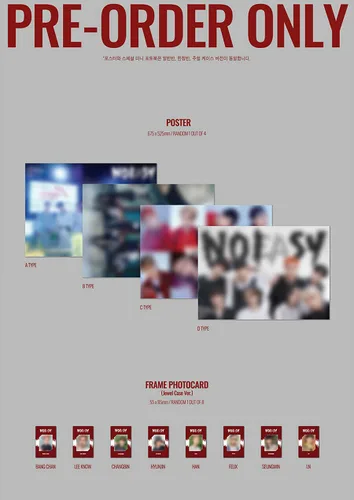 Vista 4 de STRAY KIDS NOEASY 2nd Album JEWEL CASE [ SEUNGMIN ] VER. 1ea CD+20p Photo Book+1ea Photo Card+1ea Sticker+1ea Pre-Order Item+1 STORE GIFT CARD