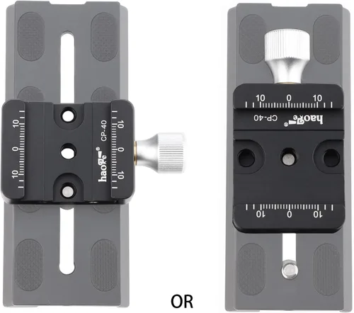 Vista 5 de Haoge CP-40 DSLR y abrazadera de liberación rápida sin espejo para conversión estándar tipo Arca Elevar Elevar Elevar Compatible con DJI Ronin S/SC