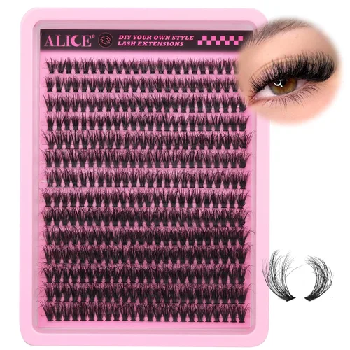 Vista 8 de Extensiones de pestañas en racimo naturales ALICE, pestañas en racimo DIY, pestañas en racimo individuales suaves, 154