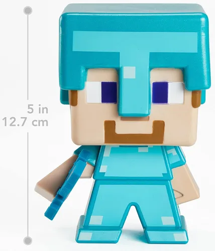 Vista 2 de Minecraft 2021 - Figura de edición especial - Steve de tamaño grande con armadura de diamante para festival en vivo de Minecraft, juguete de acción