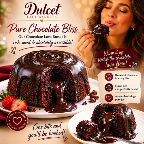 Vista 6 de Dulcet Gift Baskets suntuosa caja de regalo de dulces de panadería que incluye un pastel de chocolate, gran regalo para vacaciones, regalos