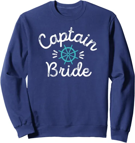 Vista 6 de Divertida sudadera náutica de boda con volante de barco para novio, Negro, S