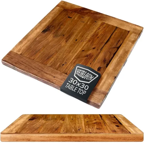 Vista 21 de Mesa de madera recuperada, pieza de madera reciclada rústica perfecta para cocinas, comedor y mesas auxiliares