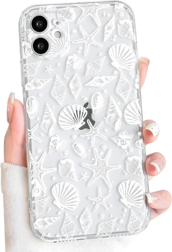 Vista 99 de NITITOP Funda para iPhone 13 Clear Sea Animal - Pez negro Pescado Negro