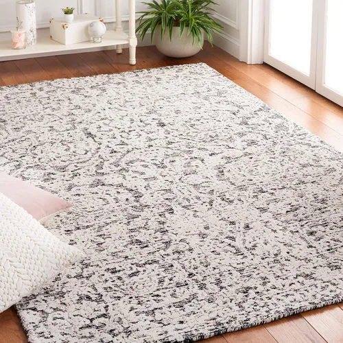 Vista 13 de SAFAVIEH Natura Collection - Alfombra de pasillo, 2 pies 3 pulgadas x 7 pies, gris y marfil, hecha a mano, lana con flecos, ideal para zonas de alto