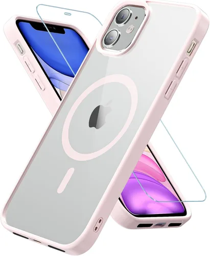 Vista 13 de Fin2feel Funda magnética para iPhone 11, con protector de pantalla de vidrio templado, [compatible con MagSafe], protección militar contra caídas a