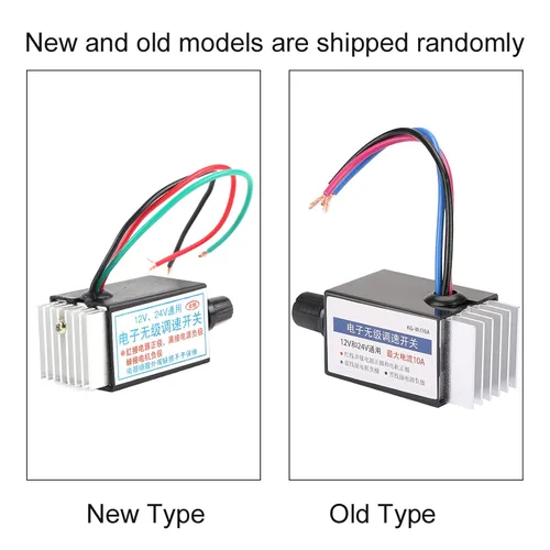 Vista 7 de Universal DC 12V/24V Controlador de velocidad del motor, regulador de velocidad del motor, interruptor del gobernador del motor, mejor disipación