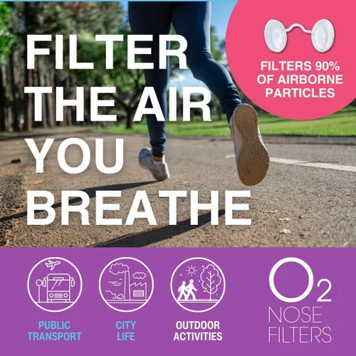 Vista 6 de Filtros de nariz O2 con filtración 3M, pantallas nasales para alergias, polvo y humo, filtros nasales sin drogas y sin látex, protección invisible
