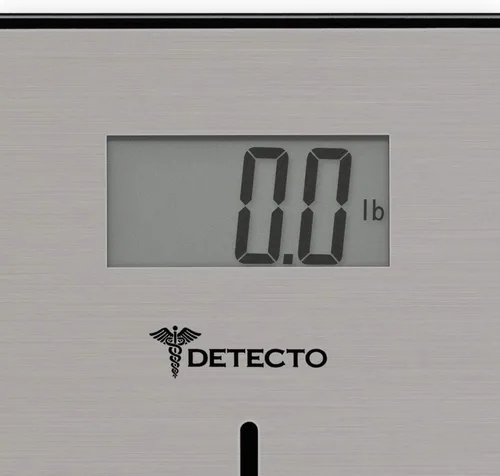 Vista 8 de Detecto D133 Deluxe - Báscula de baño moderna de acero inoxidable, pantalla LCD digital, capacidad de 400 libras