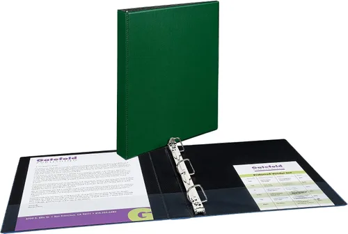 Vista 8 de Carpeta archivadora, de Avery con, anillas inclinadas, Verde 1 pulgadas