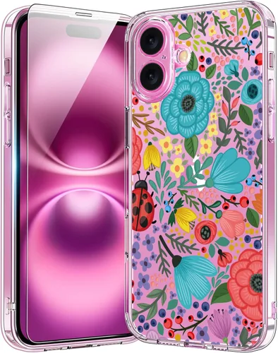 Vista 83 de bicol - Funda protectora a prueba de golpes para iPhone 15 Plus, funda delgada de acrílico transparente y diseños modernos para niña y mujer, 6.7