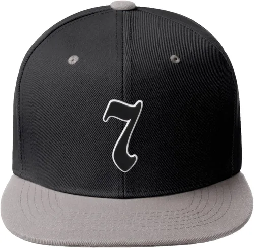 Vista 1111 de Daxton Gorra clásica con visera de billete plano con letras del alfabeto inglés antiguo de la A a la Z