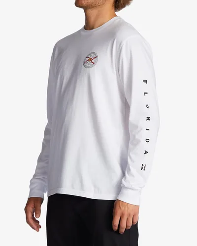 Vista 4 de Billabong FL Salute LS Tee - Camisas de algodón de manga larga para hombre, ajuste regular, ropa de playa estilo de vida, Mapa