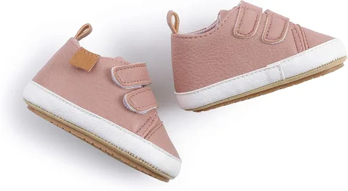 Vista 6 de QWZban Zapatos de bebé para niños y niñas, zapatillas de deporte con suela de goma antideslizante, para cuna de bebé, zapatos de vestir