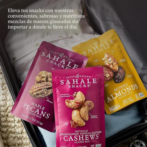 Vista 5 de Sahale Snacks Paquete variado de mezcla de nueces glaseadas, 4 onzas (paquete de 6)