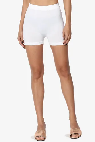 Vista 2 de TheMogan Bermudas sin costuras para mujer, leggings cortos íntimamente debajo de la capa