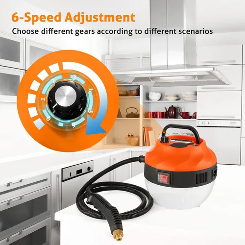 Vista 3 de WICHEMI Limpiador de vapor para limpieza de alta presión de 1800 W, limpiador de vapor de mano de alta temperatura para detalles de automóviles