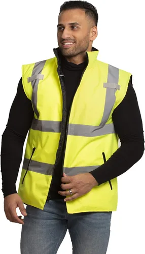 Vista 8 de JORESTECH Chaleco de Seguridad Aislado Reversible de Alta Visibilidad con Cinta Reflectante Conforme a ANSI Negro